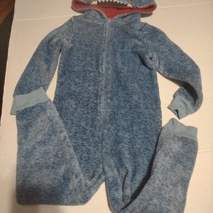 Boys footless shark pajamas size 4t Hello Fish kids brand!